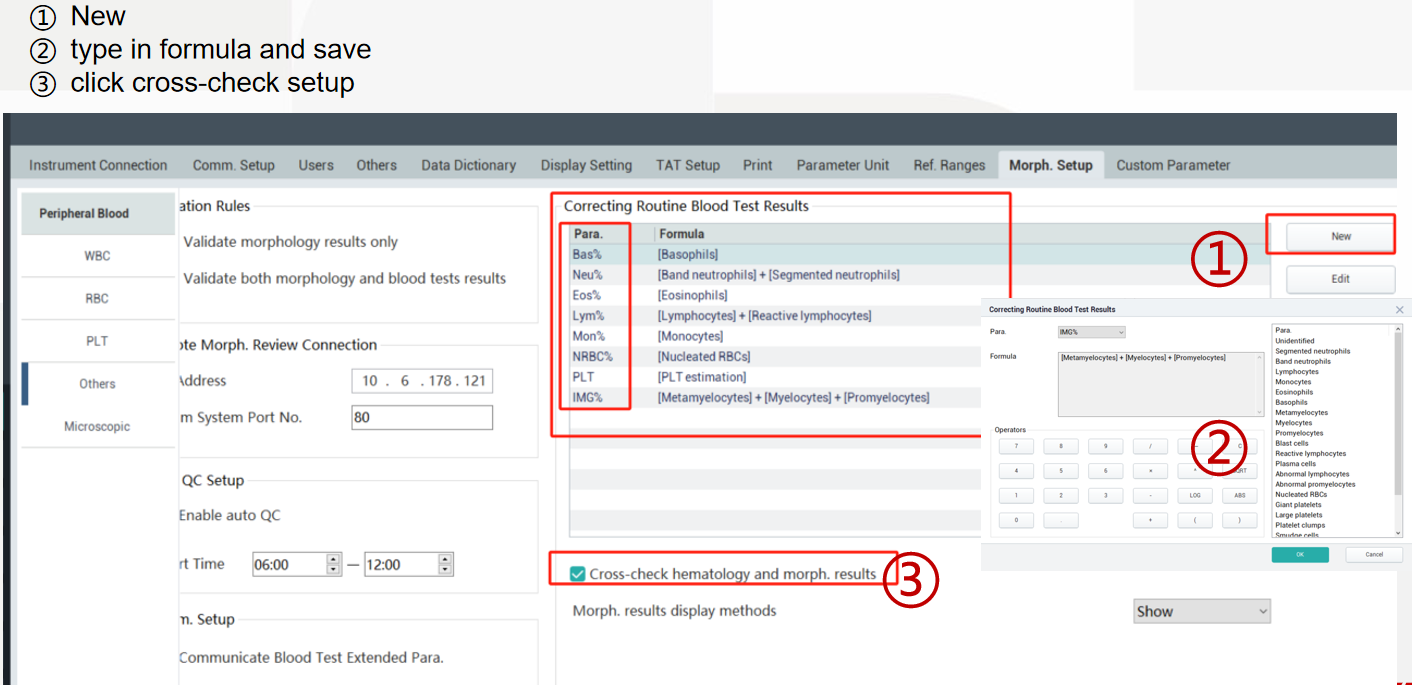 MC-80 results correct the CBC results steps