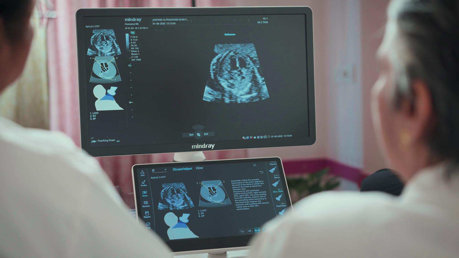 Doctor performing ultrasound