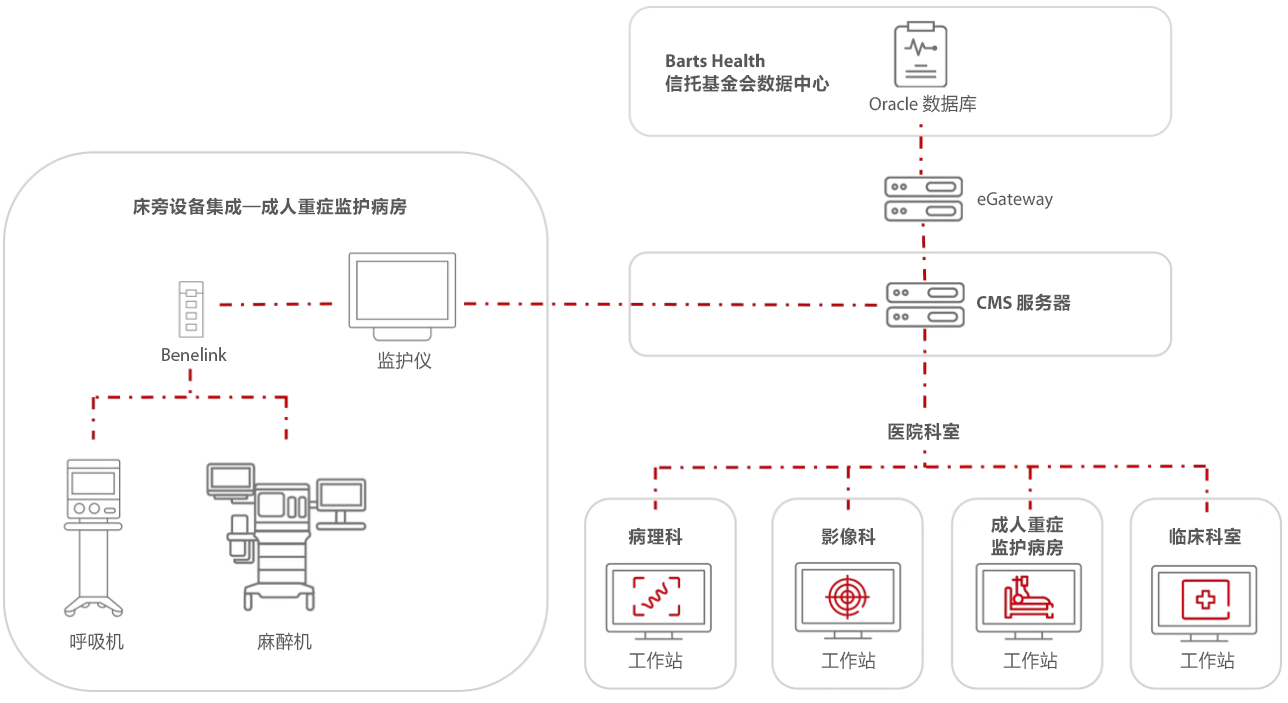 Royal London Hospital & Mile End Hospital ACCU information worksflow diagram